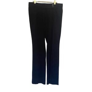 White House Black Market Womens Black Straight Leg Dress Pants Trousers 12